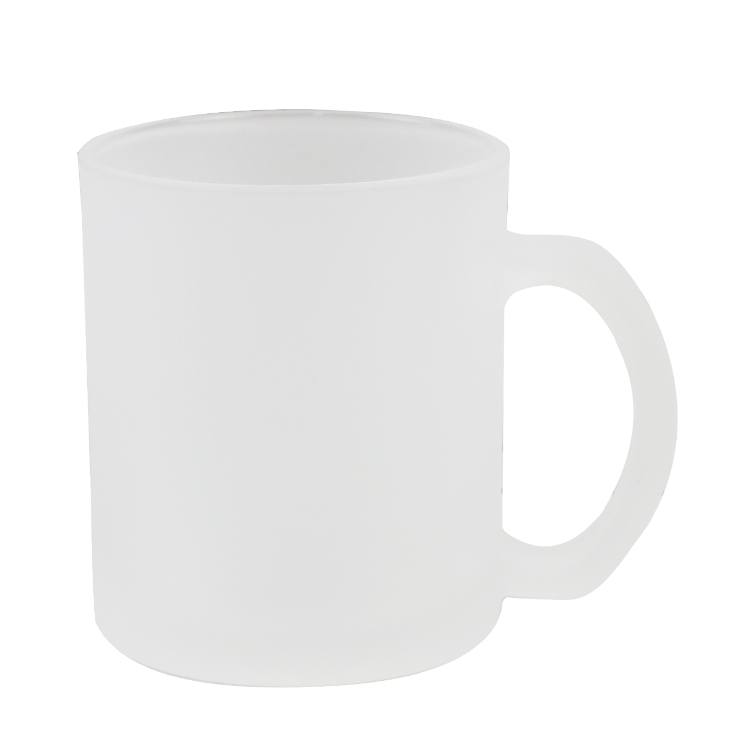 11oz Sublimation Frosted Blank Glass Mug Cup Glass With Handle