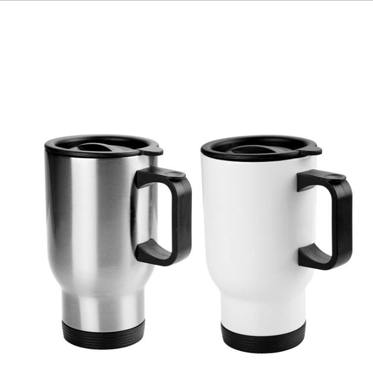 New arrival 450ml Sublimation blank Tumbler Stainless Steel Double Wall Insulation Car Mug With handle