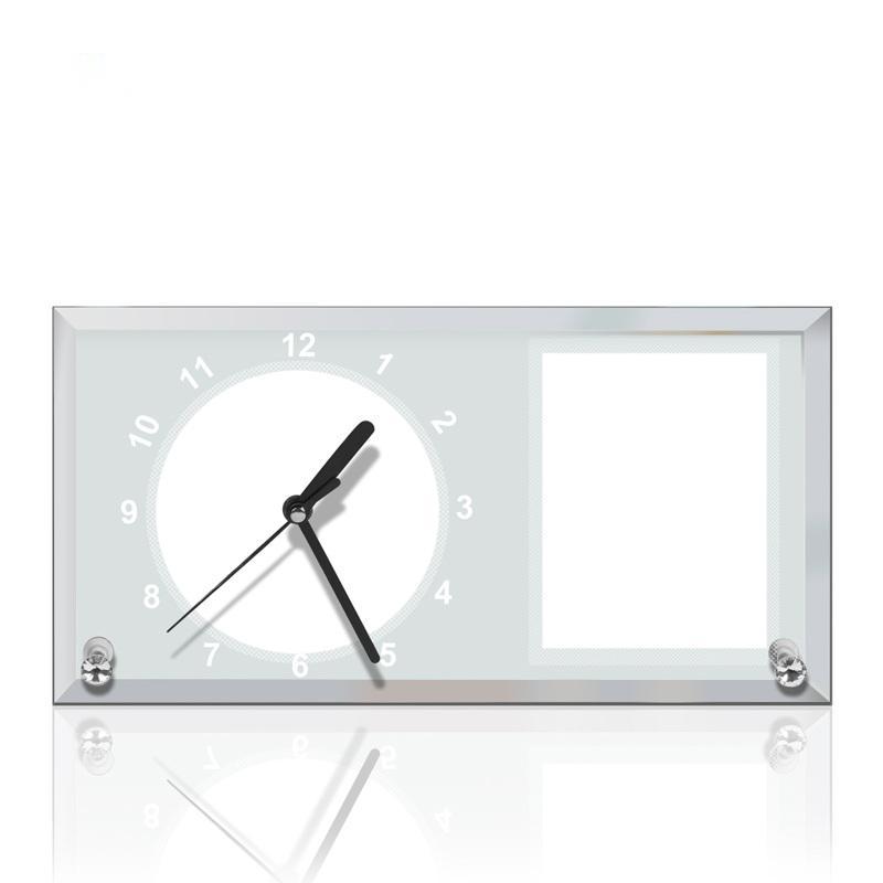 BL-11 Sublimation Glass Photo Frame Clock High Quality Blank Glass Photo Frame Consumables